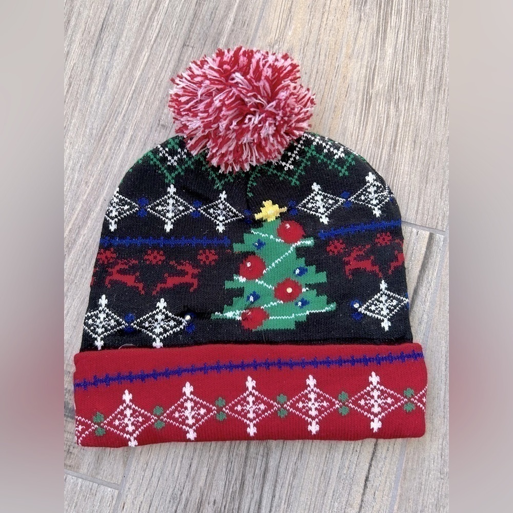 LED Light Up Christmas Beanie Hat